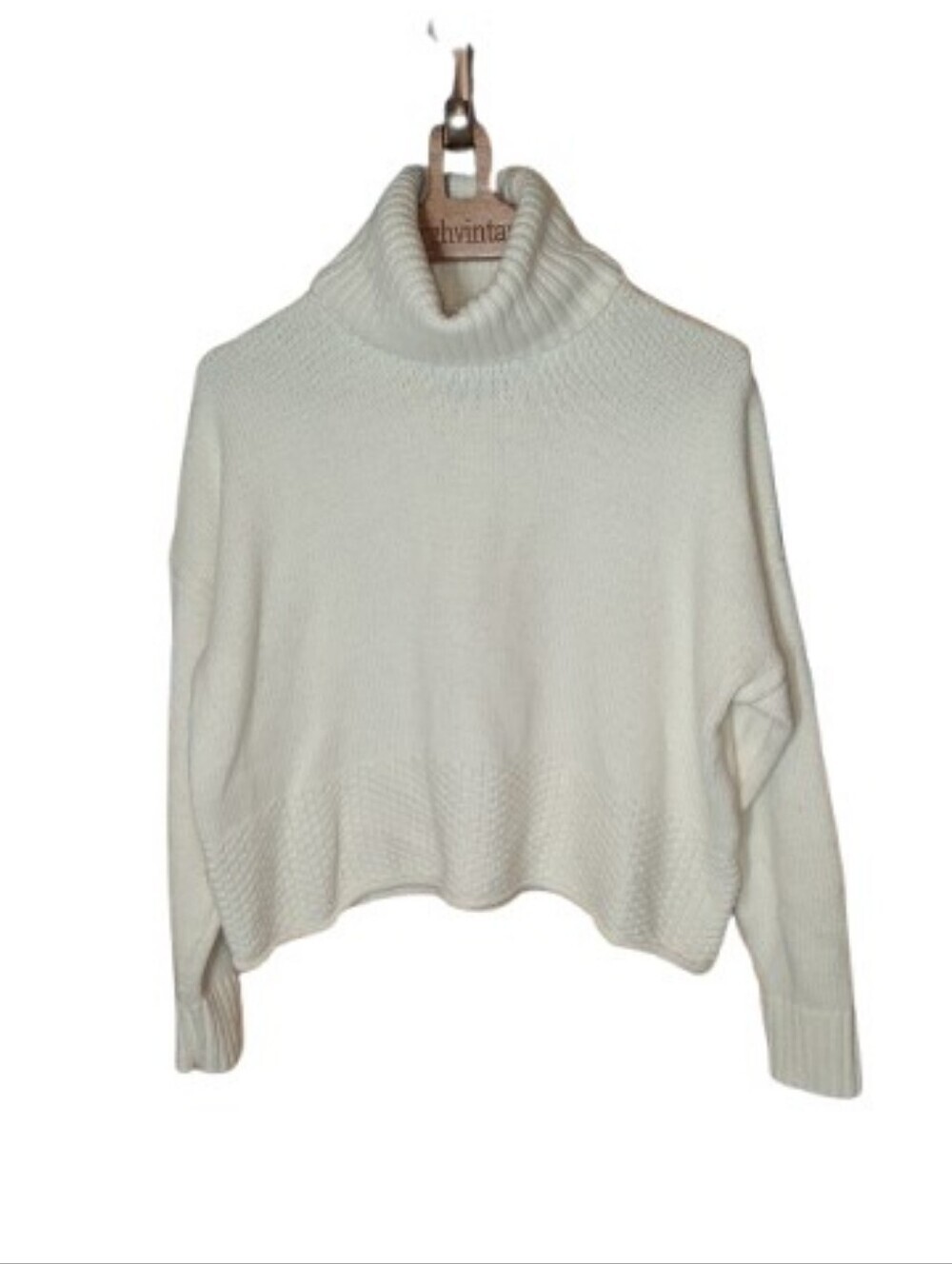 Madewell Wool Blend Turtleneck Sweater Boxy Fit Classic Medium